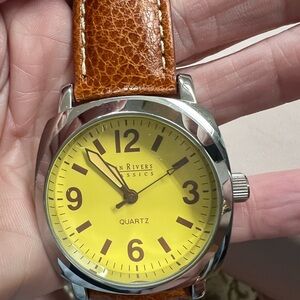 Joan Rivers Silver and Yellow Watch